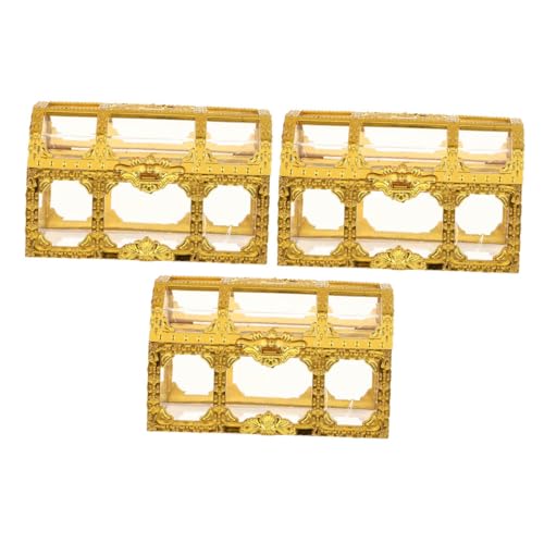 TIDTALEO 3個 パイレーツ宝箱キャンディーボックス 透明装飾 糖果収納ケース 誕生日パーティー用 贈り物包装 小物入れ兼用