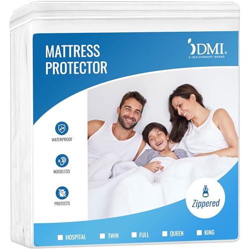 DMI Waterproof Mattress Protector and Mattress Cover, Encased Zippered Fit, Full, Packaging may vary