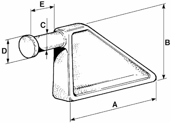Piantone Forgiato AMA Ø 24 mm per Chiusura Sponde Rimorchi 130 mm