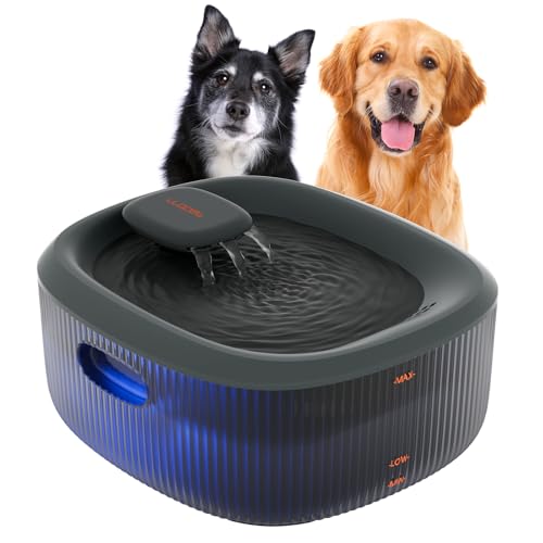 Image of WOPET Dog Water Fountain for Large Dogs, 6L /205oz /1.6Gal Automatic Dog and Cat Water Fountain, Pet Water Dispenser with Filters (Charcoal Dog Fountain+5 Filters)