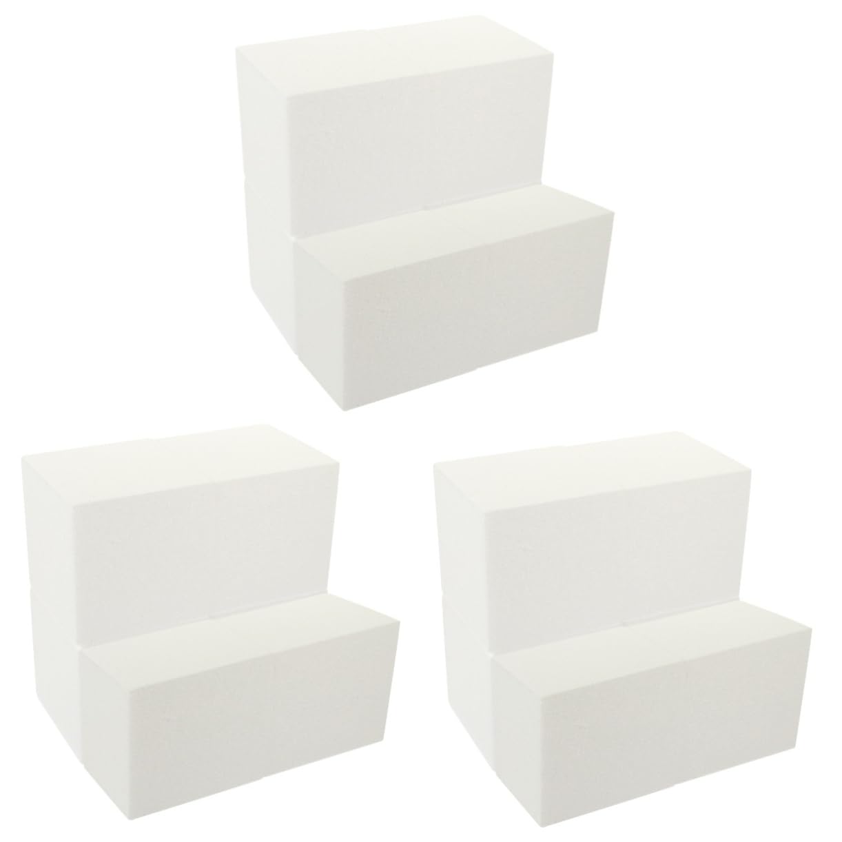 18 Pollici Cubo di Schiuma Manichini per Torta dalla Forma Creativa Torta Finta Riutilizzabile Basi per Torta Multifunzione Modello di Torta Multifunzione con Cakey Bianca