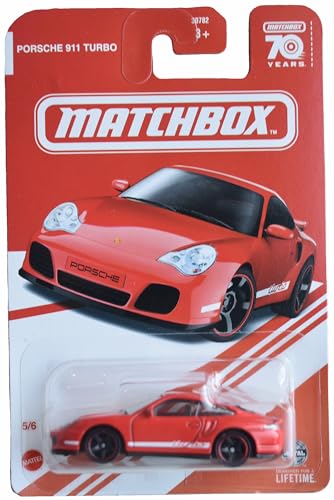 Matchbox Porsche 911 Turbo rojo miniatura 1