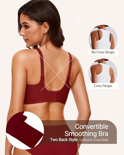 Image of Gailife Smooth Wireless Jelly Bras for Women No Underwire Seamless Push Up Bra Full Coverage Soft Suppor Tshirt Bralettes