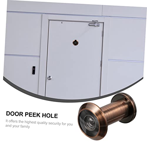 Mirilla de puerta antirrobo de cobre con tapa, mirilla de seguridad de gran angular para hogar, oficina y hotel, privacidad mejorada, seguridad para monitorear visitantes miniatura 5