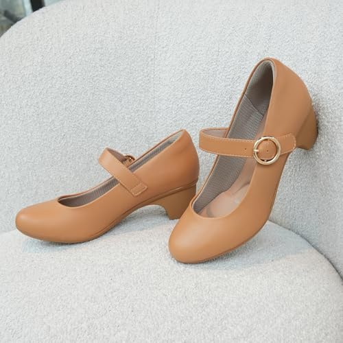 Image of Women Mary Janes Pumps Chunky Shoes Dress Shoes