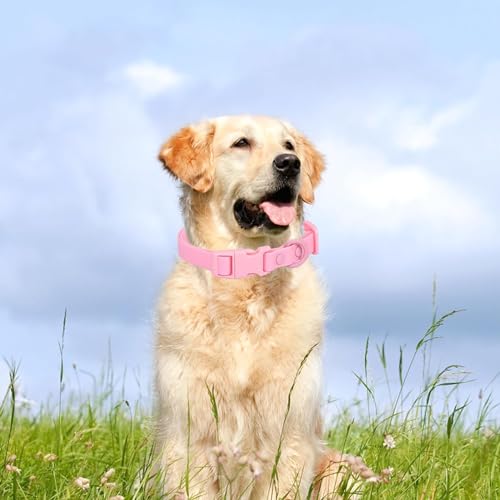 Wasserdichtes Hundehalsband, verstellbar und geruchsdicht, für große, mittelgroße und kleine Hunde, Haustierhalsbänder, weich, bequem, ohne Nackenbelastung, Himmelblau, Größe L