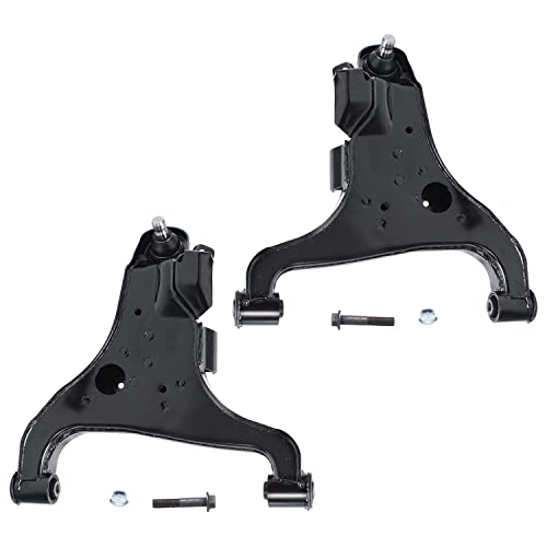 Image of Detroit Axle - 8pc Front End Kit for 2004-2010 Infiniti QX56, 2004-2015 Nissan Pathfinder Armada Titan, Lower Control Arms Tie Rods Boots 2005 2006 2007 2008 2009 2011 2012 2013 2014 Replacement