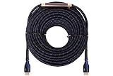 HDMI Cable,High Speed HDMI Cable KAYO UHD 4K 2160p with Signal Booster+Bonus Cable TIE+USB Charger,Supports-4K 2160p/1080p HD,3D,Ethernet & Audio Return,PS3/PS4,Xbox360 (75FT -1PK)