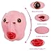 AQKILO Pink Fish Mask Funny Latex Full Head Realistic Masks Fancy Dress for Halloween Carnival Costume Party