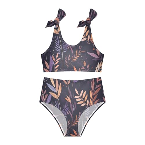 Dark Pattern Girl Two Piece Kids Bikini Set Quick-Dry Swimsuit Swimming Suits Adjustable Shoulder Strap3