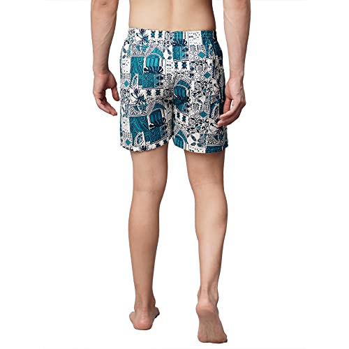 Image of Urban Scottish Ultra-Comfortable Men's Boxer Pants (Pack of 2), 100% Cotton With Stylish Print, Soft & Stretchy Elastic Waist Band, Dynamic Movement & Hardwearing Stitching, Breathable Gentle Snug Fit