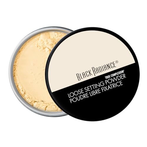 Black Radiance True Complexion Loose Setting Powder, Silky Blendable Formula, Minimizes Imperfections, Long-Lasting Makeup Set(Packaging May Vary) - Banana