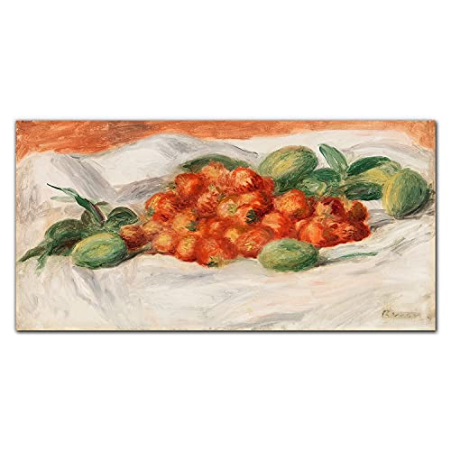 Décoration murale photo sur verre amandes fraises grand format 100x50