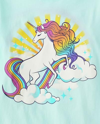 Image of The Children's Place Girls' Unicorns,Butterfly Short Sleeve Graphic T-Shirts,3 Pack