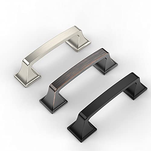 Amerdeco 10 Pack Oil Rubbed Bronze 3 Inch(76mm) Hole Centers Kitchen Cabinet Pulls Hardware Kitchen Handles for Cabinets Cupboard Handles Drawer Pulls - Thumbnail 3