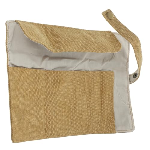 SHOWERORO Borsa Porta Orologi in Tela Khaki, Custodia Da Viaggio Arrotolabile Per Orologi e Gioielli, Organizer Compatto Fibbia Facile Da Chiudere Per Protezione Antigraffio