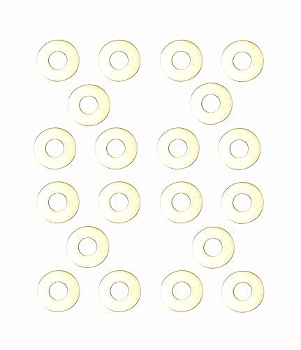 KNIFIUS Lot de 20 rondelles en laiton pour couteau de poche EDC 0,5 x 12,5 x 5,2 mm