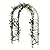 Plow & Hearth Arch Metal Outdoor Garden Arbor | Montebello | 84-in (H) x 53-in (W) x 23-in (D) | Black | Iron Trellis Lattice for Climbing Plants | Wedding | Outdoor Patio Décor