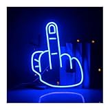 Hängende Kunst Leuchtreklamen Neonschilder Mit Mittelfinger-Geste, USB-betriebene Neonlichter, Geeignet Für Club-Bistro-Party-Fensterdekoration 32cmx41.5cm