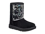 UGG Kids T Classic II Clear Glitter Fashion Boot, Black, 8 US Unisex Toddler