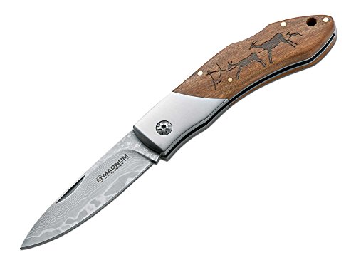 Böker 01RY818DAM - Coltello Tascabile Magnum Caveman Damast