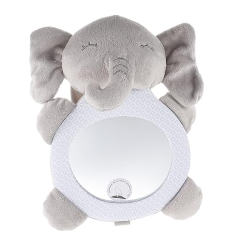 BESTonZON Rear Facing Safety Mirror Cute Animal Design for Car Seat Observation for Tummy Enhances Safety and Clarity Vehicles
