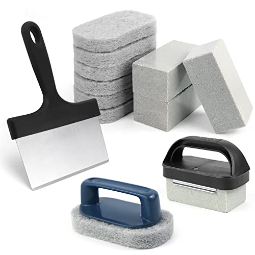 Level Up Your Griddle Game with the Ultimate Cleaning Brush 16 Grill Cleaning Kit for Blackstone, Griddle Cleaner for Fat Top ...