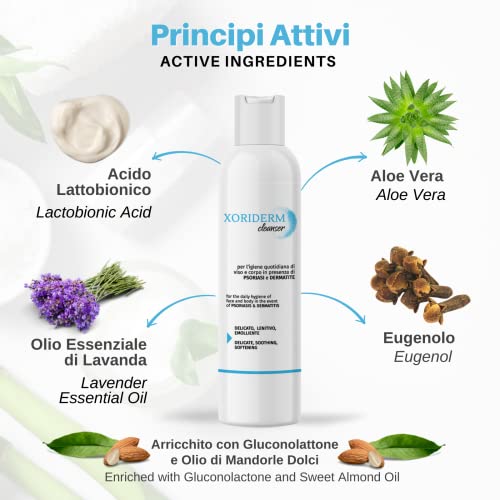 Xoriderm Eudermic Cleanser Face and Body 99% Natural Ingredients Useful in cases of Psoriasis and Dermatitis - Image 3