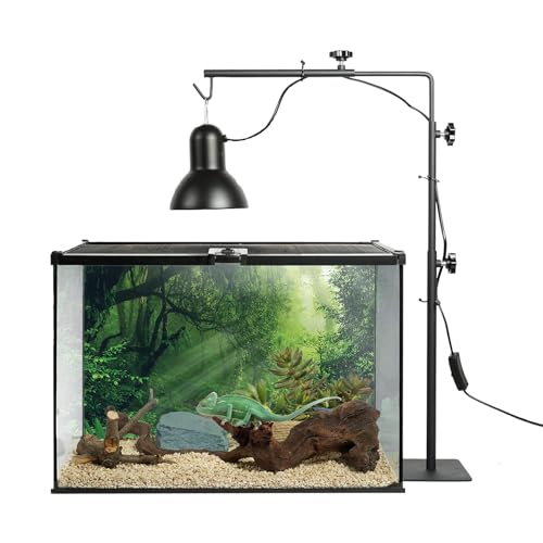 BETAZOOER Reptile Heat Lamp Stand Adjustable 15-31 Light Hanging Terrarium