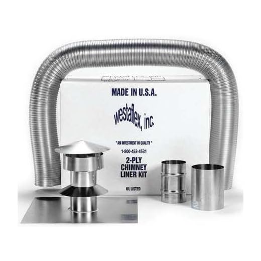 Chimney Liner Kit, 6" Dia, 25 ft. L