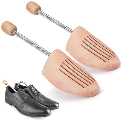 TULMERO Embauchoirs pour hommes et femmes – Tendeurs en bois de pin pour chaussures et bottes, 2 pièces – Embauchoirs en bois respirants avec double...