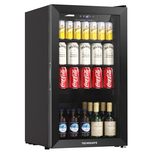 Tecnolove ドリンク冷蔵庫 86L 3~18℃ ファン式 幅45㎝ 自動霜取り...