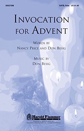 Partition Invocation for Advent SATB flûte pour chœur sans orgue