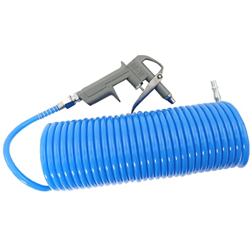 Quality Air Dust Blow Gun with 7.6M 25 FT Recoil Hose AT037, Blue - Image 4