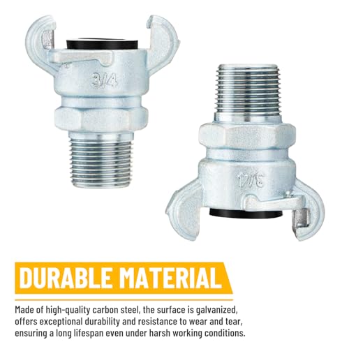 Venussar 6PCS 3/4'' NPT Iron Air Hose Fitting, Universal Coupling Chicago Fitting 3/4'' for Male End, Female End, Hose End by Venussar - Image 6