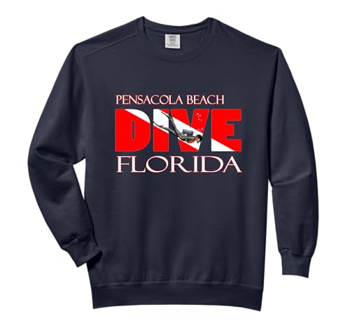 DIVE Pensacola Beach Florida SCUBA Diving Snorkeling Comfort Colors Adult Sweatshirt
