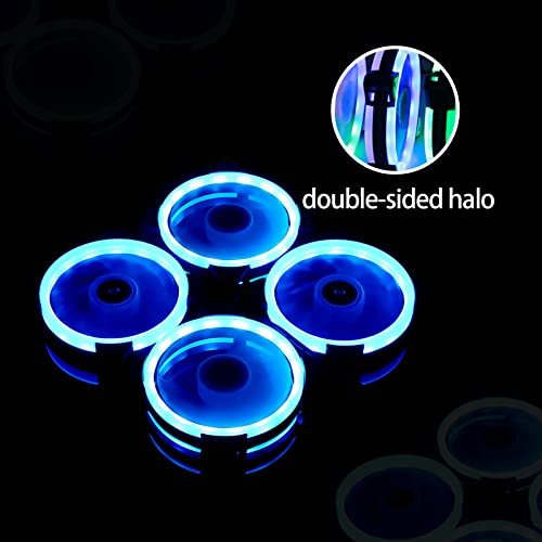 Binblin Confezione da 3 ventole RGB per case