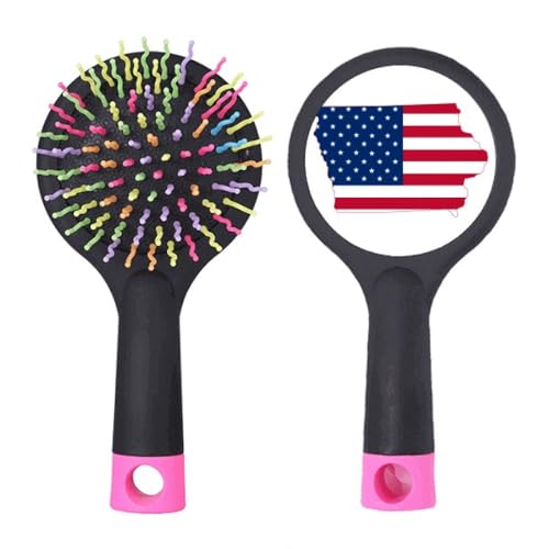 Brosse à cheveux démêlante Iowa Salon avec coussin pneumatique pour cheveux longs et épais