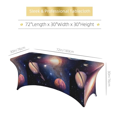 Nappe rectangulaire extensible de qualité supérieure motif galaxie moderne