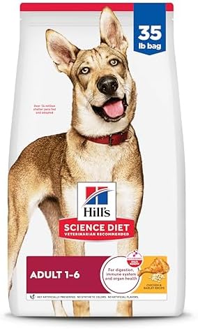 Hill's Science Diet Adult 1-6 Dry Dog Food, Chicken & Barley, 35 ...