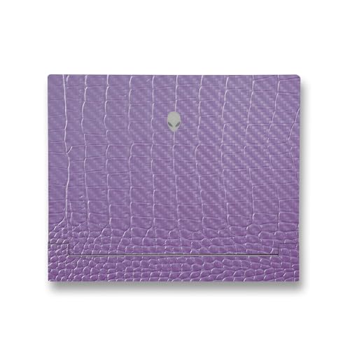 Image of MightySkins Carbon Fiber Skin Compatible with Alienware X14 R2 (2023) Full Wrap Kit - Purple Gator Skin | Protective, Durable Textured Carbon Fiber Finish | Easy to Apply | Made in The USA