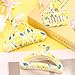 3pcs Square Lemon Print Hair Clips, Hapdoo Yellow Fruit Hair Clips Lemon Hair Accessories, Fun Hair Decorative Claw Clip for Women Girls