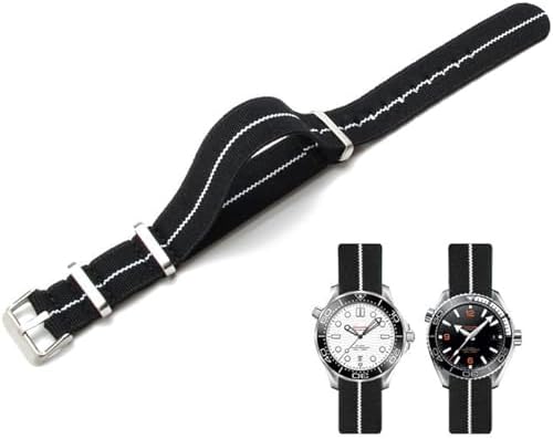 Watch Straps Elastic Nylon French Parachute NATO Nylon One Piece Military Replacement Strap for Men Women Brushed Stainless Steel Buckle Watch Strap 18 mm 20 mm 22 mm
