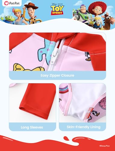 Image of Disney Frozen Stitch Princess Minnie Mouse Girls Swimsuit Long Sleeve Rashguard UPF 50 One Piece Bathing Suit Size 3M-13Y