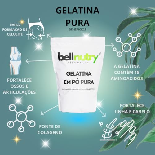 Gelatina Pura Natural Sem Sabor E Incolor 2kg Rica Em Proteina