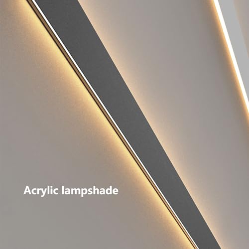 Lámpara de pared de aluminio de 60cm con diseño moderno y minimalista blanco 4
