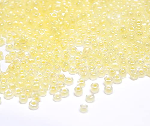 3300pcs 3mm Glass Seed Beads 8 Colors 8/0 Size 8/0 (Approx 2.6-3mm) Mini Pony Beads for Kids Colors to Choose from Yellow - Image 4