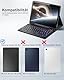 für Samsung Galaxy Tab A9+ Plus Generation Hülle 11 Zoll (2023) mit aufladbarer kabellose Bluetooth Deutsche Zeichen Tastatur (QWERTZ) und Maus, Schlitzhülle Magnetisch Keyboard case Schwarz