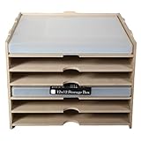 LaserSmith 6 Shelf Kallax storage for 12 X 12 plastic storage containers for crafting and office use
