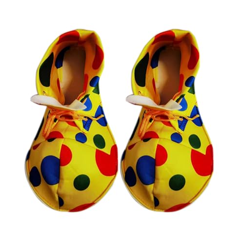 Pjeghbvop Rainbow Clown Scarpe Unisex Jumbos Grande Clown Clown Abiti Costumi di Halloween Accessori Per Adulti Bambini Regali Arcobaleno Pagliacci, Pois., M